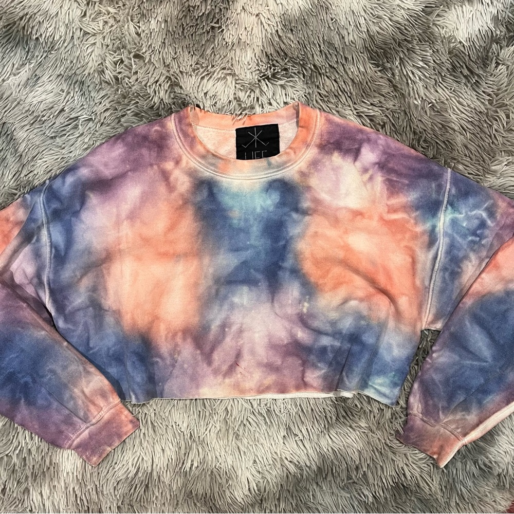 Tie-Dye Cropped Sweater